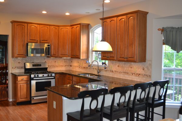 A tile backsplash was the icing on the cake of this already fabulous kitchen!