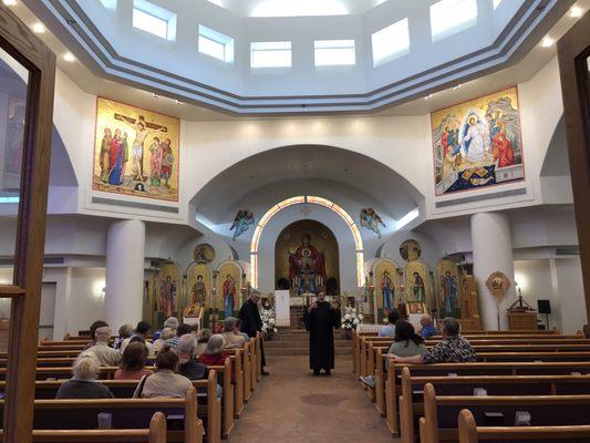 Inside the church