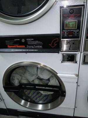 Dryer paid for, time ticking, no spinning.