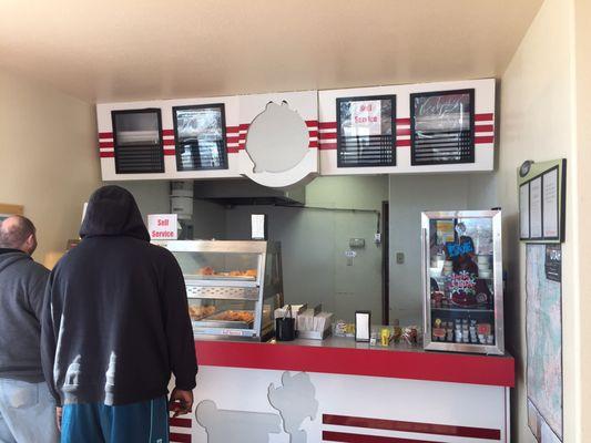 Self service inside the Shell station