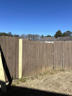 Fence Repair Work