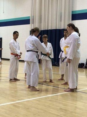 Sensei Kim teaching kata points