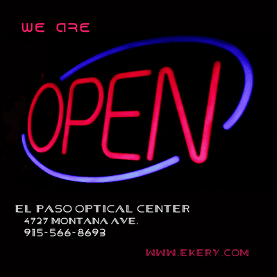 Yes! We are back and ready for you to make an appointment for an eye exam, contact lens fitting or to check out the HOTTEST frame selection