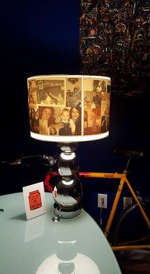 had family pics scanned and printed to fix onto this lamp shade. Their scanners/printers turnout the best quality.