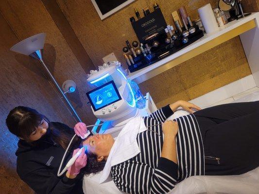 Hydrafacial patient