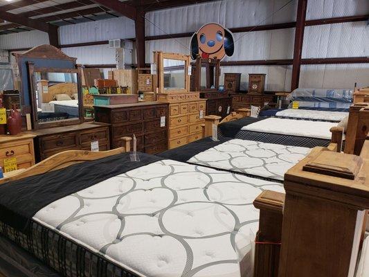 We specialize in rustic furniture and mattresses