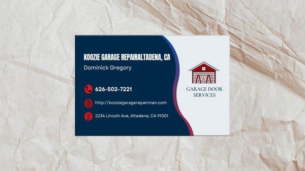 KOOZIE GARAGE REPAIR ALTADENA CA