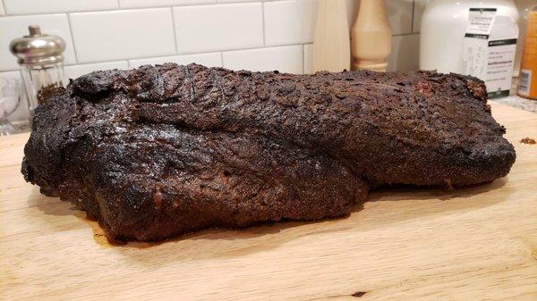 Beef Brisket resting after smoking.