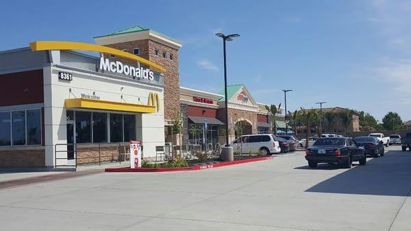 A full size, beautiful McDonald's inside