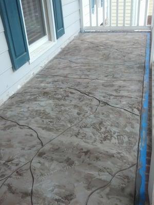 Concrete crack repair job for a patio in Raleigh