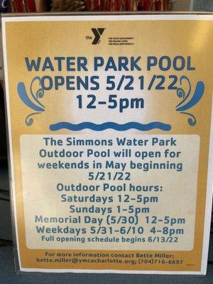 Current pool hours!