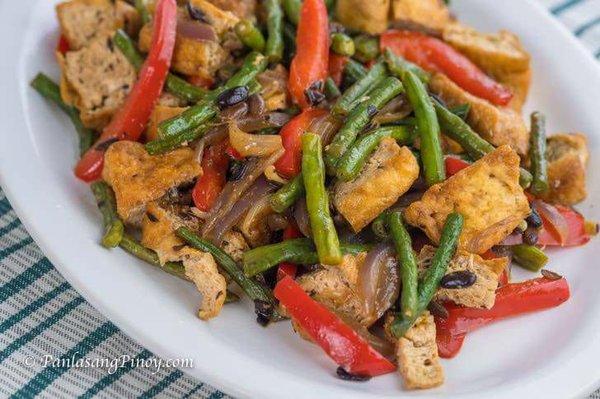 Tofu veggie stir fry Delicious tofu and fresh veggies combined in our wok using a traditional Filipino fry sauce