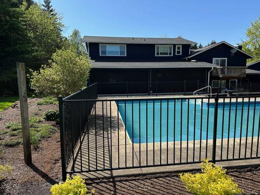 Pool security fence