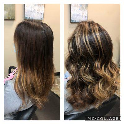 Before and after color refresh