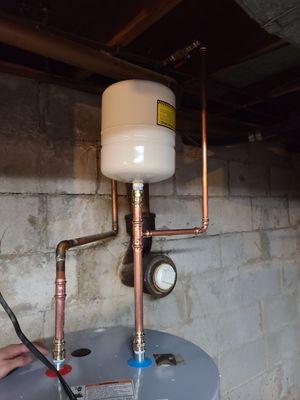 New electric water heater install