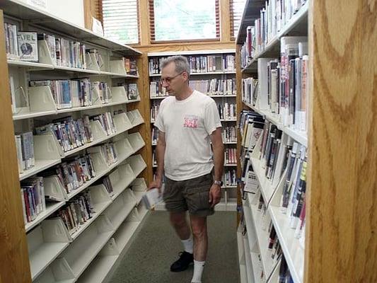 The DVD / VHS section. They have some "local flavor" type movies of local history such as the ski resorts and the cherry industr