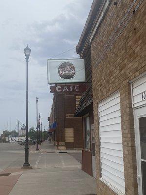 Front door to restaurant