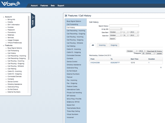 VoIP Control Panel