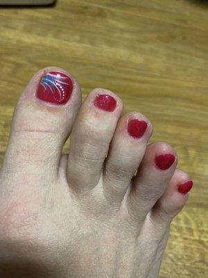 Gel pedicure