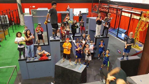 Kids having lots of fun at our Nerf event!