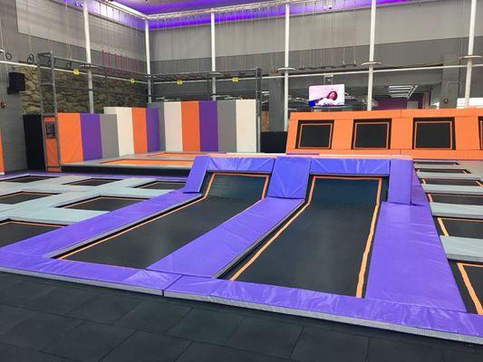 At well over 50,000 square ft, Axtion Air is the largest trampoline, climbing and sports park in the Southeast!!