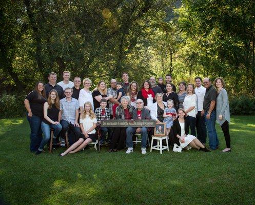 Large family portraits, reunion photos