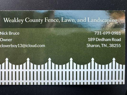 Weakley County Fence