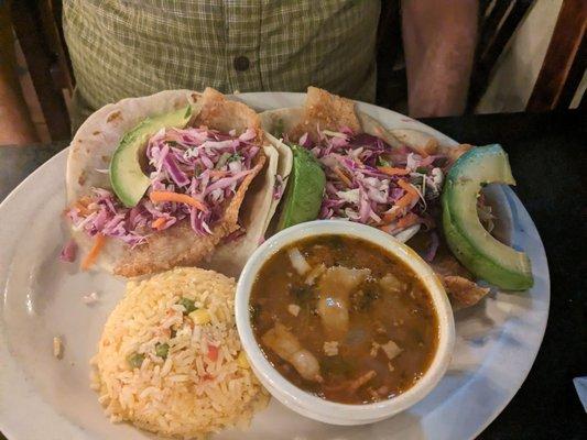 Fish taco plate