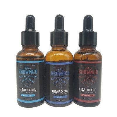 3 different beard oil scents