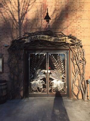 Next door at the brewery - cool doorway!