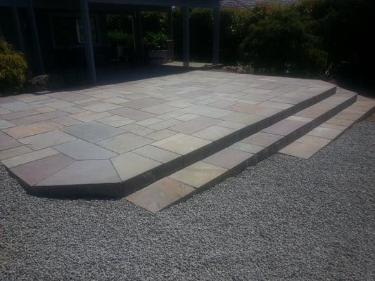 What a beautiful patio installed by our project crew at Corion Landscape! 
Material for this patio is  Variegated Pennsylvan...