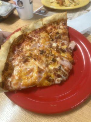 Bacon Cheddar Ham Pizza