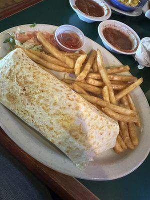 California Burrito with fries