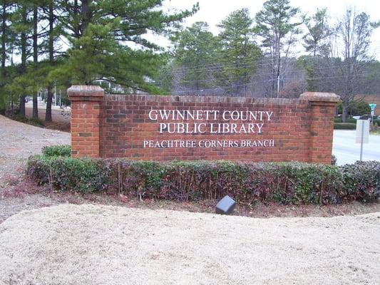 Library Monument Sign on Spalding