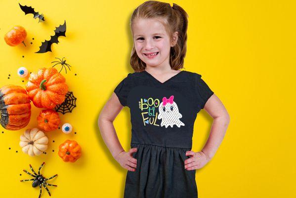 Halloween kids embroidered dress