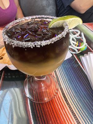 Black tequila margarita