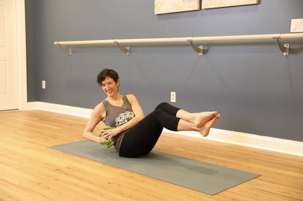 Kelly teaching Pilates