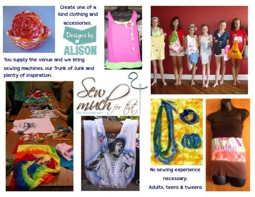 Events perfect for teens and tweens.  Parties, summer camps, scout events.