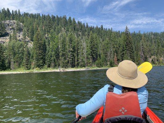 Paddling in a tandem