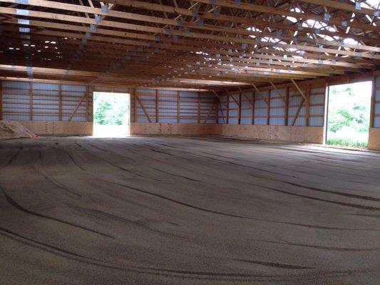 80x120 indoor arena with new footing and skylights