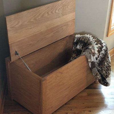 Custom built toy/blanket box.