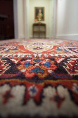 Area Persian rug in the hallway