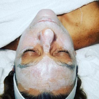 Lead detox facial.  $120.00 includes hand wax dipping.