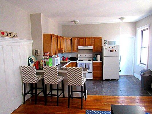 Open concept layout. Perfect for entertaining! 1056/1066 Commonwealth Ave - right off BU's campus