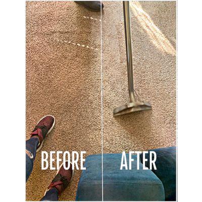 Carpet before and after