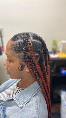 Jumbo knotless braids