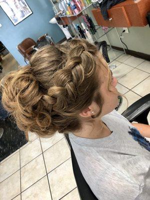 braided bridal updo/bun!