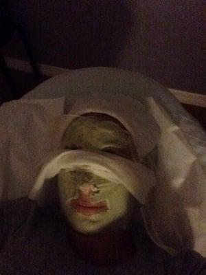 Mask after microdermabrasion