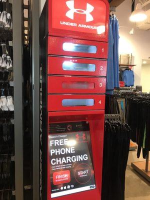 Free phone charging station while you shop