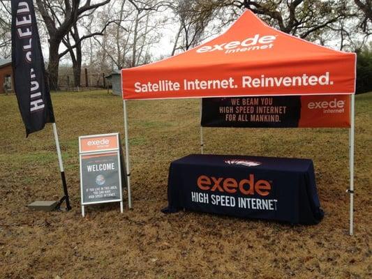 Exede Internet Event Booth